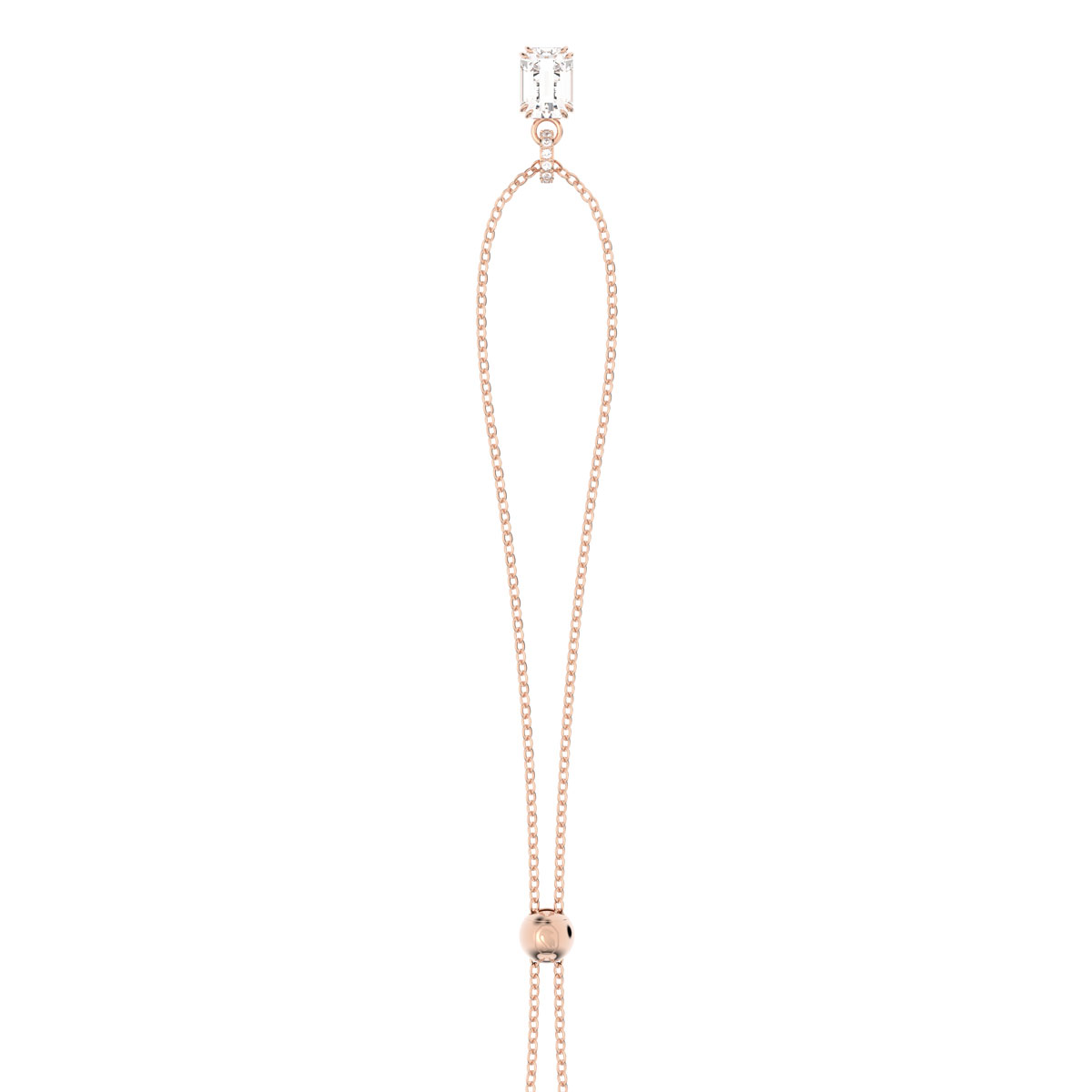 Swarovski Crystal and Rose Gold Signum Swan Pendant Necklace
